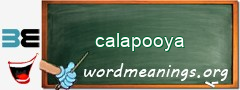 WordMeaning blackboard for calapooya